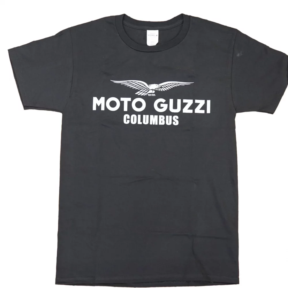 Moto Guzzi Columbus Logo T-Shirt - Black