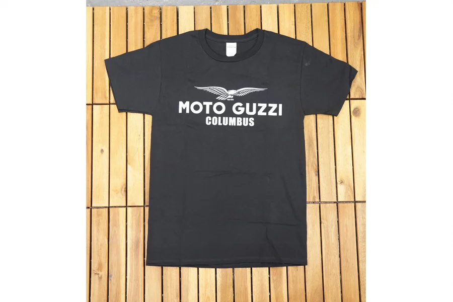 Moto Guzzi Columbus Logo T-Shirt - Black